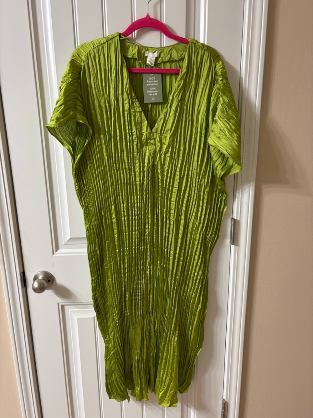 H&M Pleated Tunic Dress- Green
